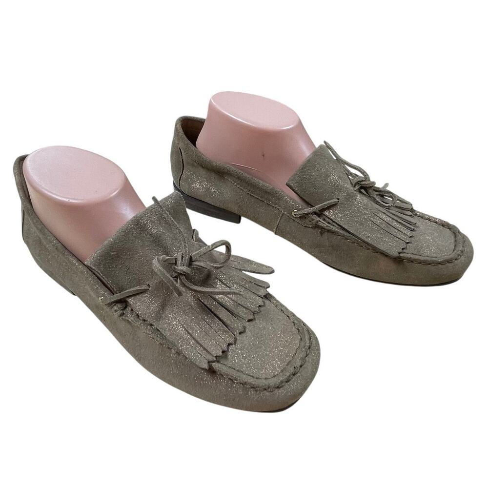 Donald Pliner Breezy Women's Square Toe Metallic Loafer Size 9 New Without Box